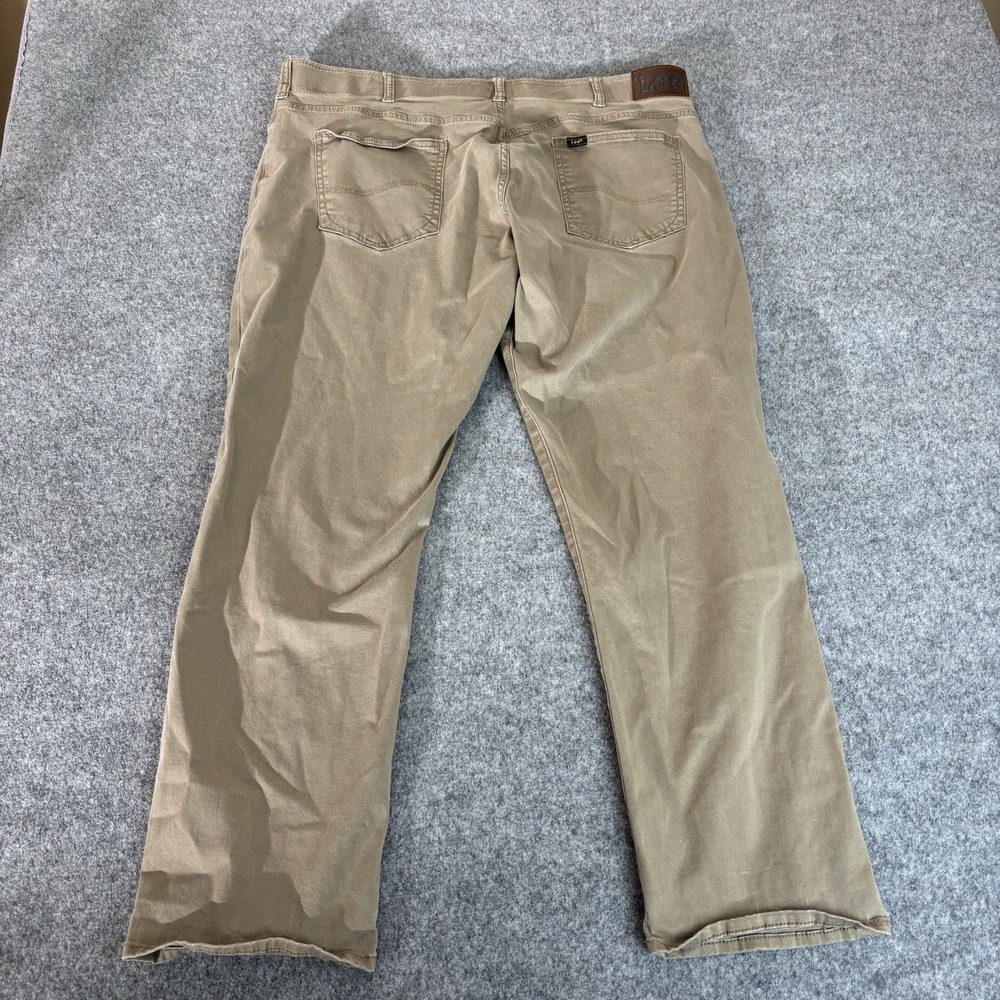 Lee Pants Extreme Motion Khaki Mens 40x30 (Fits 40x28) Straight Fit Stretch Tan - Picture 6 of 14